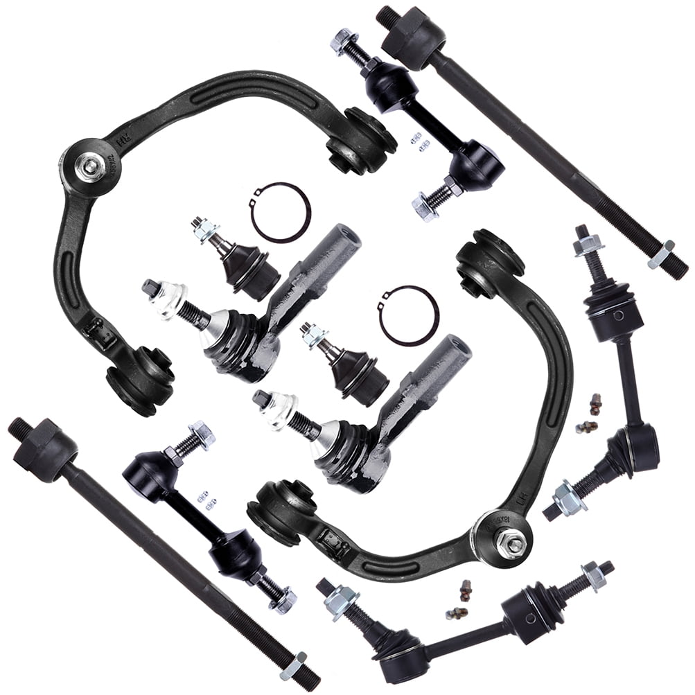 ECCPP Control Arm Kit 2003 2004 for Ford Expedition for Lincoln Navigator - Outer Inner Tie Rod Ends Lower Ball Joints Front Sway Bar Links Upper Control Arms Rear Sway Bar End Links