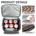 thumbnail image 5 of GYEUKHAM Insulated Reusable Lunch Bag Adult Large Lunch Box for Women and Men with Adjustable Shoulder Strap,Front Zipper Pocket and Dual Large Mesh Side Pockets,Leopard, 5 of 8