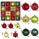 thumbnail image 3 of Bolas de árbol de Navidad, 44 piezas, 6 cm, bolas de Navidad grandes, bolas multicolores, adornos para árbol de Navidad, juego para fiesta en casa, 3 of 5