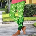 thumbnail image 4 of Neewe Women's St. Patrick's Day Printed High Waist Yoga Long Yoga Pant Running Yoga Loose Leisurely Pants-Green L, 4 of 4