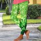 thumbnail image 4 of Pantalones de Yoga de Cintura Alta Pantalones de Yoga Largos Impresos Por el Día de San Patricio de las Mujeres con Tela Elástica, Calcetines de Carrera Y Entrenamiento para el Gimnasio, Pantalones C, 4 of 5