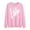 Pink, variant on Tnhcen Women's Valentine's Day Sweatshirt Long Sleeve Graphic Print Casual Sweatshirt Round Neck No Cap Spring Autumn Polyester Soft Sweatshirt XS - 3XL Women Girls Love Print Top