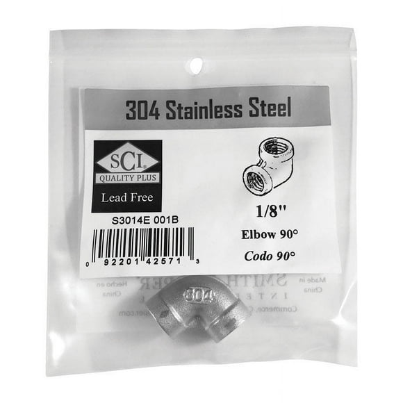 SMITH-COOPER FEMALE ELBOW 90 1/8" SS (Pack of 1)