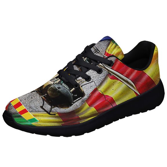 Huey Helicopter Vietnam Veteran LeStWe Forget Shoes Sneakers Black Size 3.5
