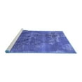 thumbnail image 2 of Ahgly Company Machine Washable Indoor Rectangle Oriental Blue Industrial Area Rugs, 6' x 9', 2 of 4