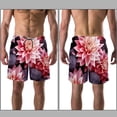 thumbnail image 3 of luoweisi Men's Beach Shorts Quick Dry Swim Trunks with Mesh Lining Art Flowers L, 3 of 5