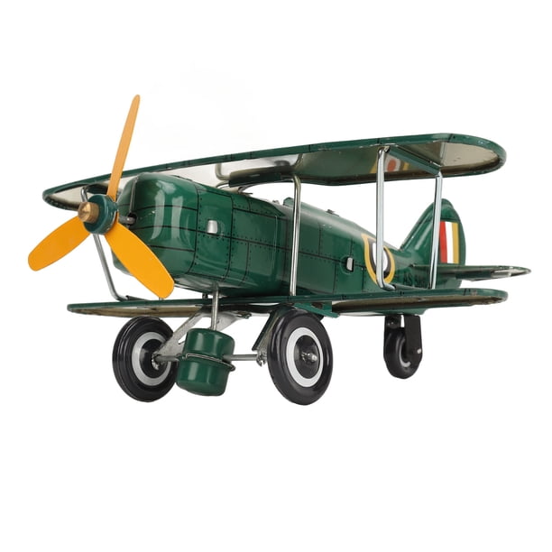 Avión De Cuerda, Juguete De Avión Vintage De Hojalata De Estilo Retro Hecho A Mano Para Escritorio