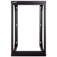 thumbnail image 1 of NavePoint 15U Wall Mount IT Open Frame 19 Inch Rack with Swing Out Hinged Gate Black, 1 of 10