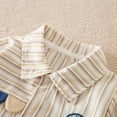 thumbnail image 4 of PEACNNG Newborn Baby Long Sleeve Romper, Sleepwear Solid Color Turn-down Collar Cotton Romper, 4 of 5