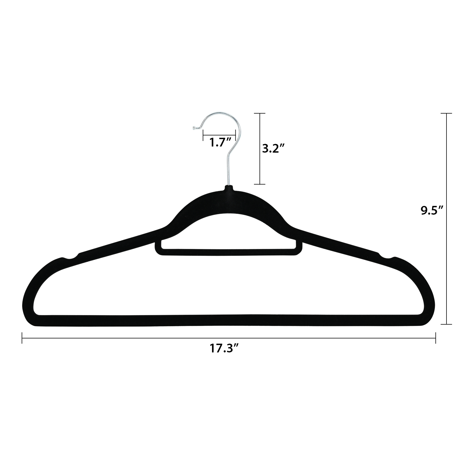 Ollieroo Premium Velvet Hangers, 50 Pack Black photo 8