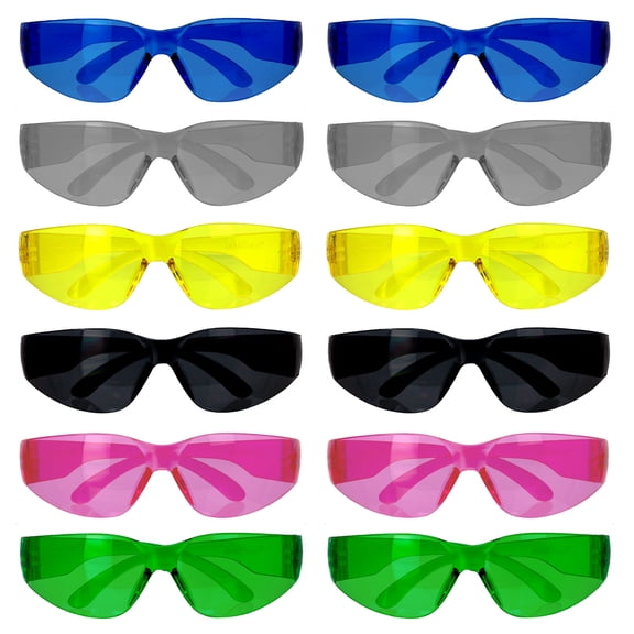Bison Life Keystone Full Color Safety Glasses for Men & Women, Anti-Scratch, 12-Pack