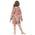 thumbnail image 7 of FORMRS Niños Bathrobe Unisex Hooded Robe Soft Plush Pajamas Sleepwear, Size 2-3T, Brown Gingerbread Houses, 7 of 7