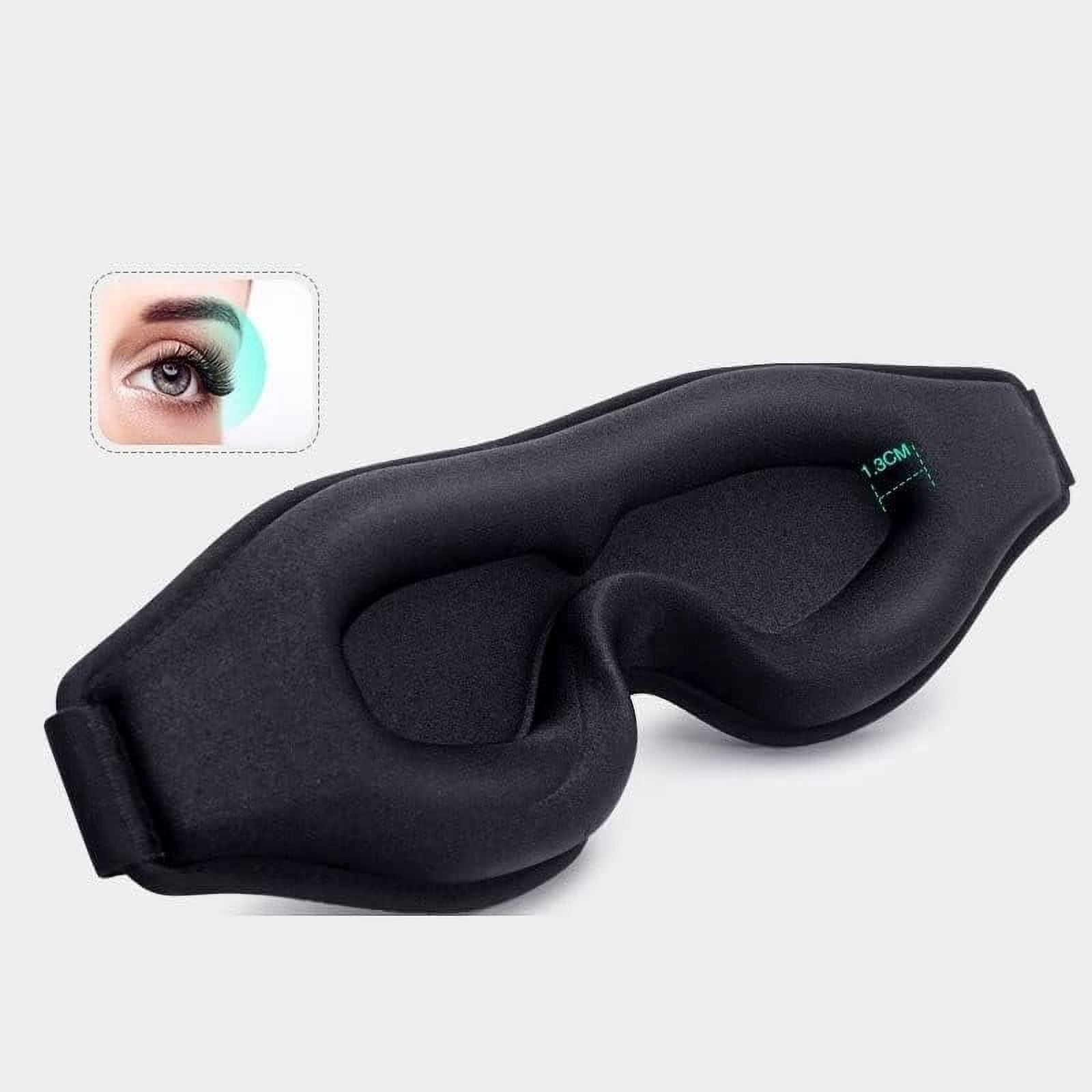 2 Pcs 3D Sleep Masks - Contoured Cup Eye Masks for Side Sleepers, Light Blocking for Men and Women - Perfect for Travel, Office Nap, Fits Most People