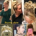 thumbnail image 3 of LELINTA 1PCS Messy Hair Bun Hair Piece Ponytail Hair Extensions Scrunchy Scrunchie Updo Hairpiece Curly Wavy Bun Extensions Chignon, 3 of 7