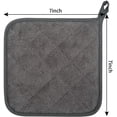 thumbnail image 2 of FFIY 100% Cotton Kitchen Everyday Basic Terry Pot Holder Heat Resistant Coaster Potholder for Cooking and Baking Set of 5 Dark Blue Mineral Gray Potholder Mineral Gray Potholder, 2 of 8