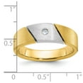 thumbnail image 2 of Diamond2Deal 14K Two-tone Gold Men's 1/20 cttw Diamond Complete Ring Size 10, 2 of 6