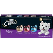 CESAR Classic Loaf in Sauce Wet Dog Food Delicacies Variety Pack, 24x100g Trays