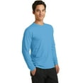 thumbnail image 4 of Port & Co PC381LS Long Sleeve Performance Blend Tee, Aquatic Blue - 4XL, 4 of 6
