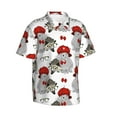 thumbnail image 2 of Balery Rabbit And Hedgehog Print Men's Hawaiian Shirts Short Sleeve Beach Shirt Relaxed Fit Vacation Button Down Shirts-3X-Large, 2 of 9