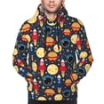 thumbnail image 4 of KLL Colorful Astronomy Print Mens Hoodie Long Sleeve Casual Pullover Hooded Sweatshirt Fashion Drawstring Hoodies with Pocket-Small, 4 of 6