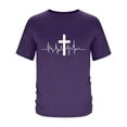thumbnail image 4 of COSFO Cross Tee Shirts Mens Short Sleeve Summer Crew Neck Tops Lightweight Pullover Regular Fit Mens Graphic Tees, 4 of 5