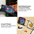 thumbnail image 4 of Rainbow Color Wolf 5 Pcs Kitchen Set Heat Resistant Oven Mitts and Non-Slip Pot Holders with Adjustable Cooking Apron, 4 of 6