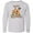 AC-Heather Grey, variant on Inktastic Happy Halloween Kittens in a Pumpkin Long Sleeve Youth T-Shirt