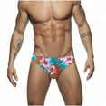thumbnail image 2 of Nmnitkp Mens Swim Trunks,Boys Swim Trunks Elastic Fabric & Men's Sexy Briefs Low-rise Bikini Beach Briefs Printing Swimming Trunks Brown,XL, 2 of 5
