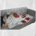 thumbnail image 6 of Floral Soft Flannel Fleece Throw Blanket, Poppy Flowers in Garden Fresh Plant Idyllic Nature Fragrance Theme Print, Cozy Plush for Indoor and Outdoor Use, 50" x 70", Orange Green, by Ambesonne, 6 of 6