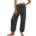 thumbnail image 6 of GUACER Women's Boho Jogger Pants Solid Casual High Waisted Loose Fit with Pockets Lounge Harem Pants, 6 of 8