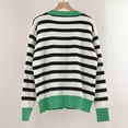 thumbnail image 4 of Women's Sweaters And Cardigans Summer Lightweight With Pockets Striped Round Neck Hollow Sweater Knitted Base Sweater Outerwear Sweater Jacket, 4 of 7