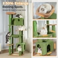thumbnail image 3 of Árbol para Gatos Meowrista 72 Pulgadas para Gatos Grandes Verde, 3 of 8
