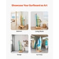 thumbnail image 6 of Vertical Surfboard Stand 3 Tier Wooden Rack for Storage Display Freestanding Board Organizer with Hanging Hooks Cork Padding for Wakeboards Snowboards Kiteboards, 6 of 7