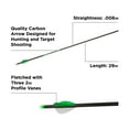 thumbnail image 5 of Allen Company Kryptos Carbon Arrow, 29" with 2" Profile Vanes, Black, Hunting Arrow, 5 of 10