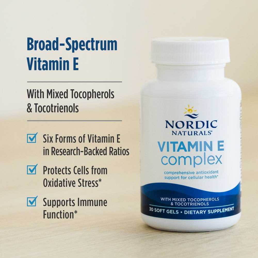 Nordic Naturals Vitamin E Complex, Soft Gels, 30 Ct