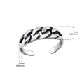 thumbnail image 2 of Patterned 5 mm Oxidized 925 Sterling Silver Toe Ring, 2 of 2