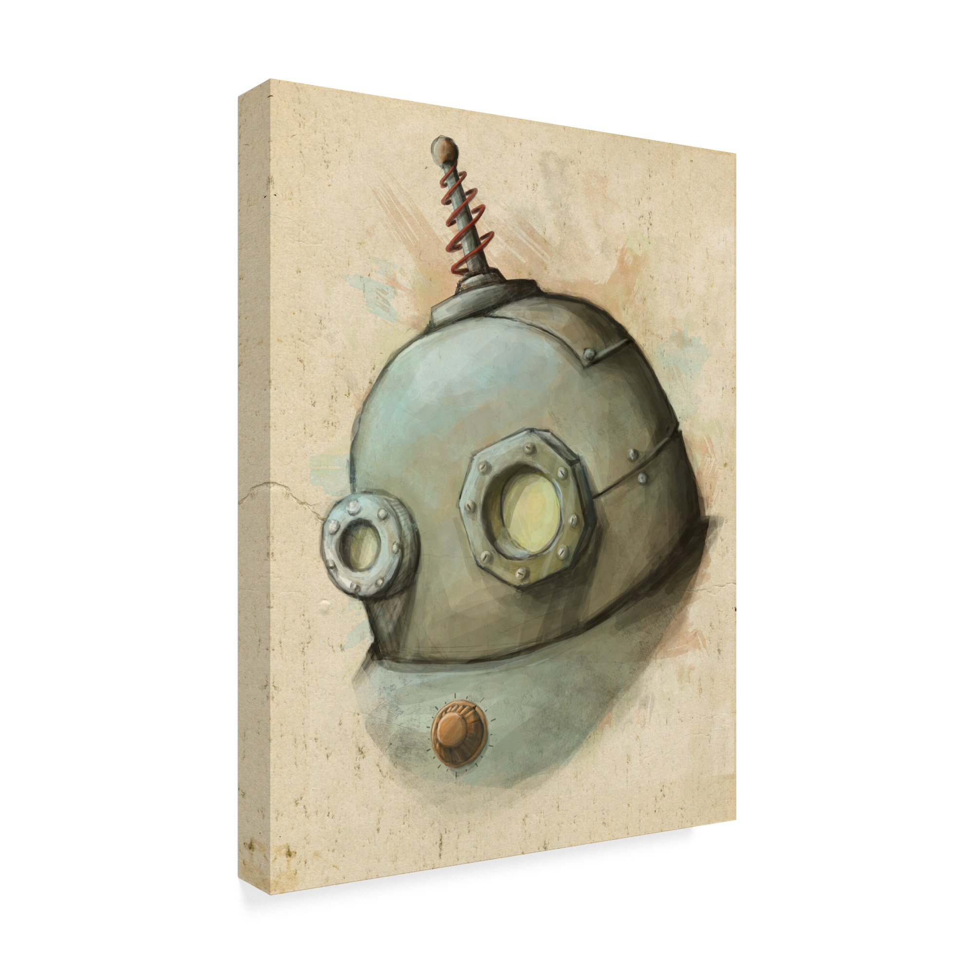 Trademark Fine Art 'Robot Painting' Canvas Art by Michael Murdock