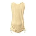 thumbnail image 5 of Falda corta sin mangas con cordón para mujer - Vestido informal de poliéster con bolsillos laterales, S-XXL, 5 of 5