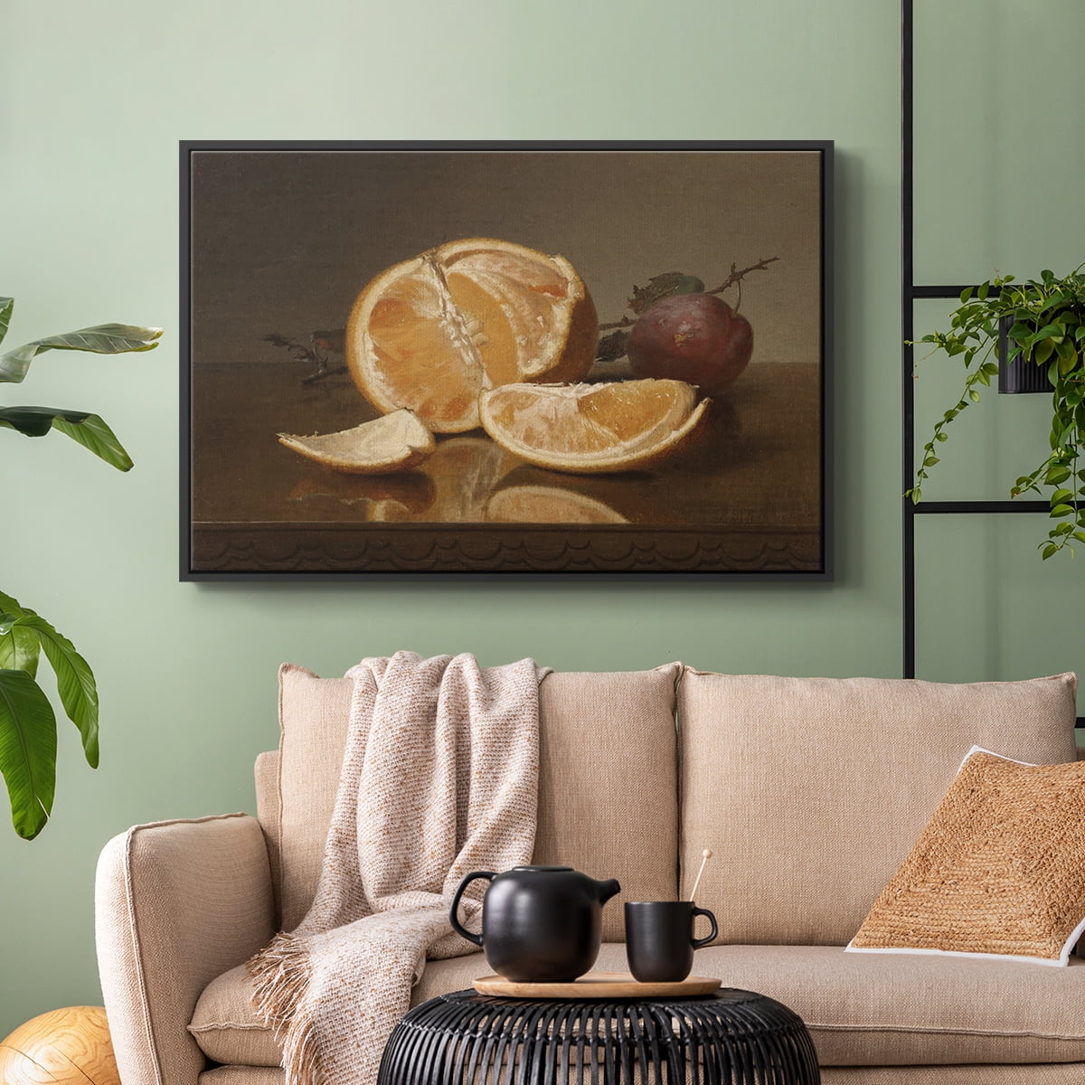 Vintage Botanical Print-LXXVII By Wexford Home Framed in Black Wood Gallery Wrapped Canvas 27 in. x 41 in.