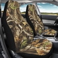 thumbnail image 4 of XYZCANDO Brown Camo Forest Car Seat Covers Soft Car Seat Covers Full Set of 2 Removable Automotive Accessories Anti-Slip Back Fabric Universal Fit for Most Cars SUVs and Sedans, 4 of 7
