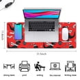 thumbnail image 5 of Long Mouse Pads for Desk,Red Cartoon Dinosaurs Skiing Pattern Desk Mats on Top Of Desks, Desk Mouse Pad Extra Large with 3mm Non-Slip Base and Stitched Edge for Gaming,Office,Work,Home 31.5"x11.8", 5 of 6