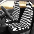 thumbnail image 3 of Haiem Black And White Diamonds Printed Car Seat Covers Set of 2, Universal Fit Car Seat Covers,Protective Seat Covers,Comfortable Car Seat Covers, Easy Installation Seat Covers, Vehicle Seat Covers, 3 of 9