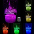 thumbnail image 2 of shiyou-3D Castle Night Light, Illusion Table Lamp with 16 Colors Remote Control Touch Lamp LED USB Night Light Desk Lamps Room Decorations Home Decor Holiday Gifts Birthday Gifts, 2 of 4