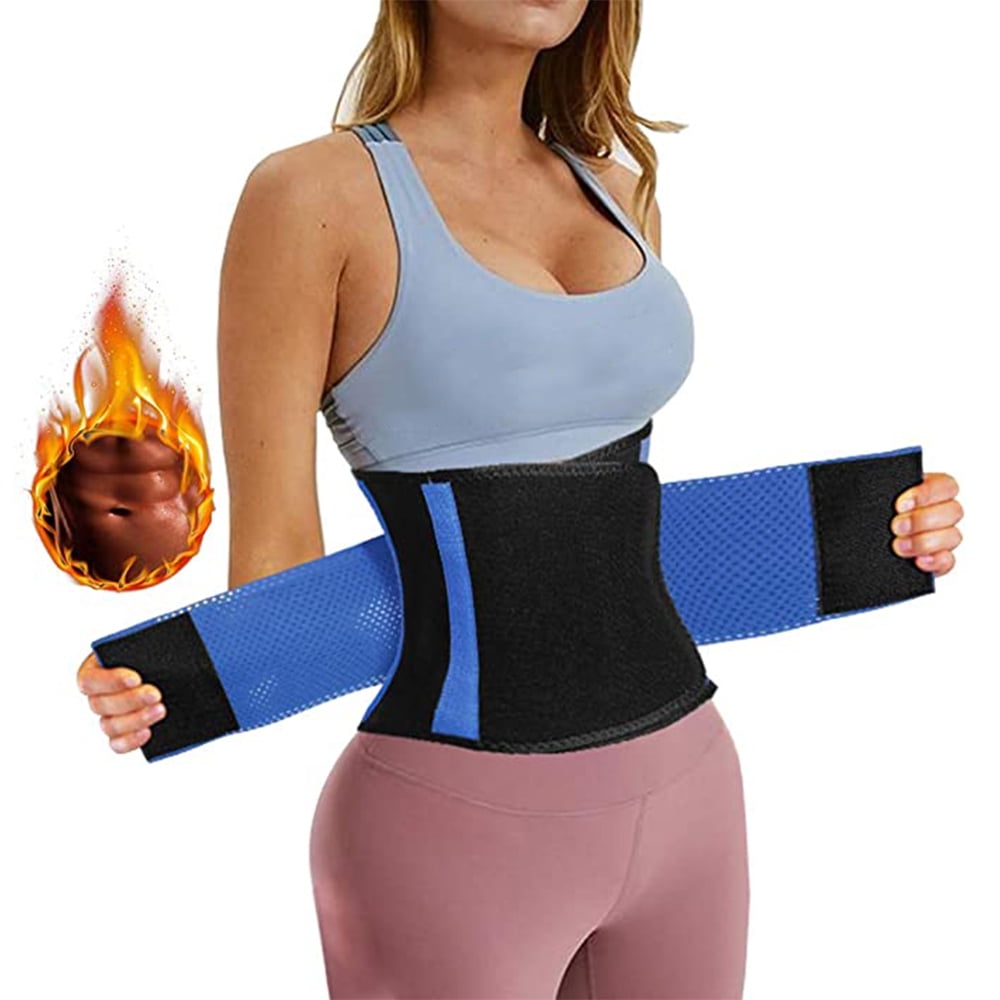 Sykooria Waist Trainer for Women Waist Cincher Trimmer Adjustable Corset Sweat Belt for Women Weight Loss Workout Fitness