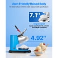 thumbnail image 6 of KFFKFF Electric Ice Crusher Machine, 220lbs/hr Snow Cone Maker with 4 Blades, Stainless Steel Shaved Ice Machine, 300W 1400RPM for Home and Commercial Applications, Blue, 6 of 9