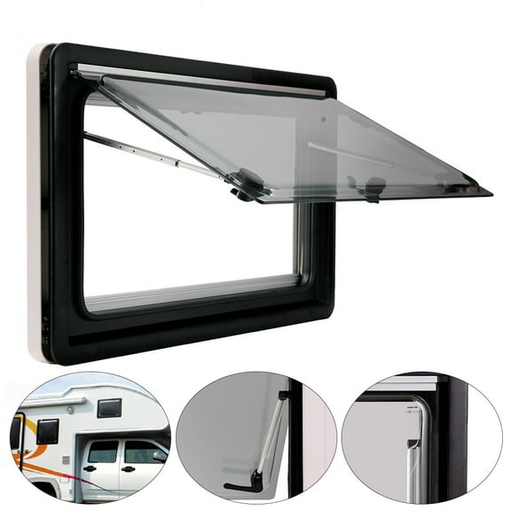 High-Quality RV Caravan Hinged Window, Acrylic Glass, Sun Shade & Screen