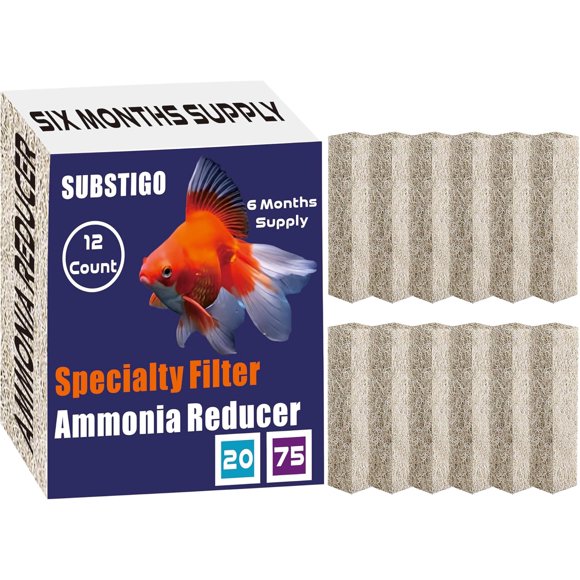 shiyou-Ammonia Reducer Remover for Fish Tank Filter Sponge for Aqueon Ammonia Reducer Filter Pads for QuietFlow LED PRO Model 20 and 75 SmartClean Aquarium 20-30/30-50/50-90 Gallons Power Filter