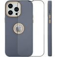 thumbnail image 4 of for iPhone 14 Pro Case Silicone 3 in 1 Case Logo View + 1* Screen Protector Shockproof Protective Anti-Skid Edge Cover iPhone 14 Pro Case -Light Blue, 4 of 11