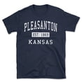 thumbnail image 1 of Pleasanton Kansas Classic Established Men's Cotton T-Shirt, 1 of 1