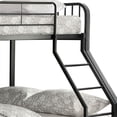 thumbnail image 3 of Industrial Style Twin over Full Metal Bunk Bed with Tubular Frame Black, 3 of 5
